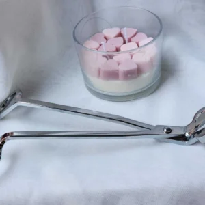 Tesoura Aparador Cortador de Pavio em Aço Prata