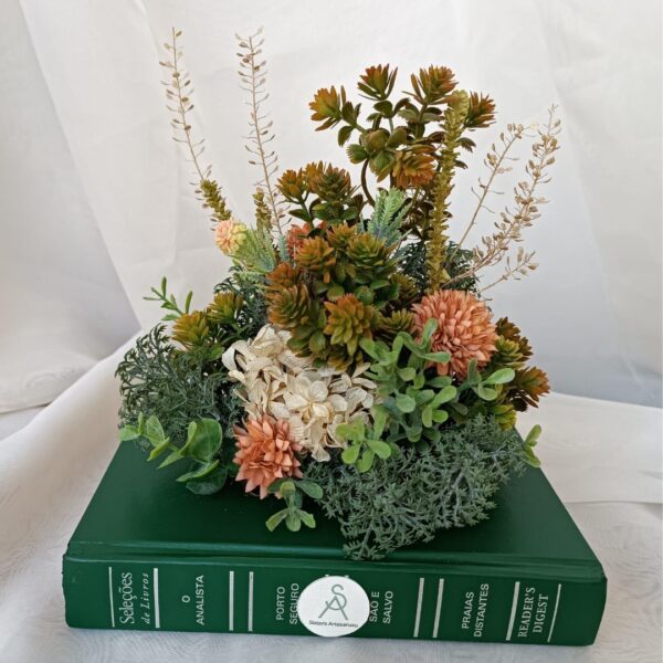 Livro Decorativo Jardim Verde - Sisters Artesanato